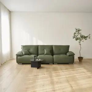 [우관제 갤러리] 가이아 4인 비건레더 가죽 모듈 소파 (스툴별매)