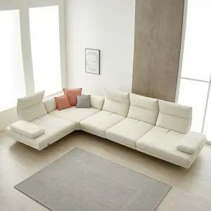 [우관제 갤러리] 엘레니 6인 코너형 코모도 원단 스윙 소파