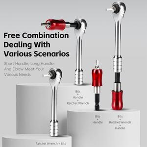 다기능 래칫 렌치 도구 세트 타이어 프라이 바 퀵 릴리스 연장 막대 휴대용 호환유지 보수