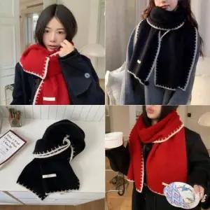 니트 목도리 간단한 여성 따뜻한 머플러 크리스마스