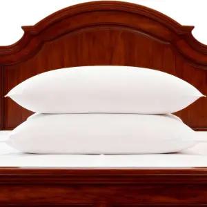 구엡 침대 베개 표준 사이즈 세트 배측 등받이 침목용 중간 지지 2개 기본 소프트 다운 대체 흰색 20x26