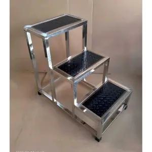 스테인레스 3단 계단 안전 사다리 미끄럼방지 철제 디딤대