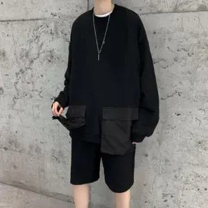 오버핏 의류 LED-347 상의 남성 무지티셔츠 라운드넥