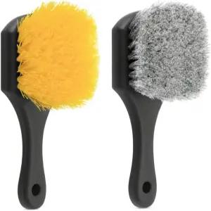 새에게 안전한 2개의 새 목욕 브러시 클리너 하드 브리스틀 야외 분수 청소 액세서리