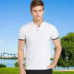 카라티 남성 여름 차이나 코튼 티셔츠 헨리넥 반팔