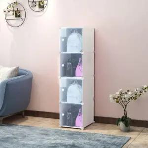 (선택 4칸B(1열4층))조립식 수납장 핸드백 보관함 가방 정리함 1열4칸_24539142