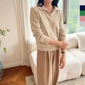 UPP 여자울오픈카라 오픈카라니트 카라니트 울혼방 모던니트 2L 1063 오픈카라 울니트