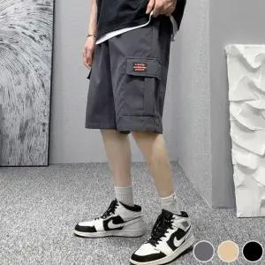 여름 카고주머니 데일리 남성 허리밴딩 반바지 캐쥬얼