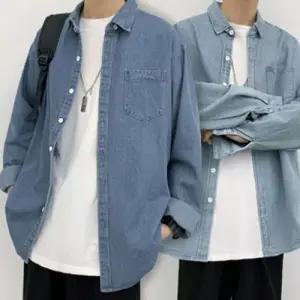 가을 청남방 겨울 연청 남성 진청 셔츠 데님 봄 패션