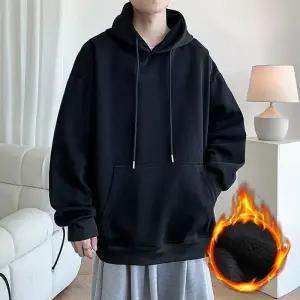 IS-TS02 루즈핏 2컬러 남성 캐주얼 기모 티셔츠 포켓 후드