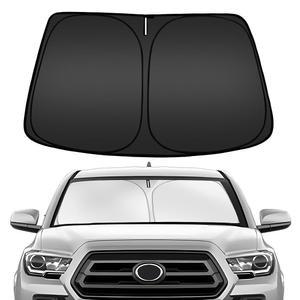 토요타 타코마 2016-2025 2026용 ARISMOTOR 윈드실드 선쉐이드, 맞춤형 접이식 전면 창문 선쉐이드 선바이저 프로텍터, 자외선 차단으로 자동차를 더 시원하게 유지하세요