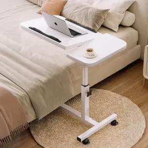 듀얼 각도조절 테이블(화이트) 사이드 침대테이블