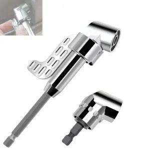 105도 직각 드릴 어댑터 2025년 새로운 1/4인치 육각 섕크 드라이버 앵글 부착기(긴 길이+짧은 길이)