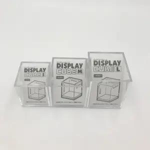 in japan 아크릴 디스플레이 큐브 made 투명 장식장