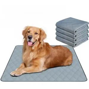 강아지 배변 패드, 세탁 가능한 애완동물 기저귀 패드, 두껍고 흡수력이 뛰어난 재사용 가능