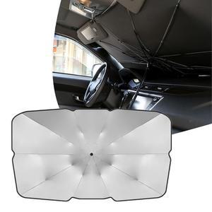 주포티 윈드실드 선쉐이드 우산 - 접이식 자동차 창문 쉐이드, 반사식 윈드실드, 해치백, 트럭, SUV, MPV용 자동차용 전면