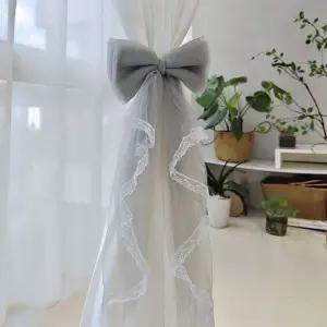 핏픽 레이스 리본 커튼 타이백 2p 장식 끈 커튼타이 인테리어소품 소품샵