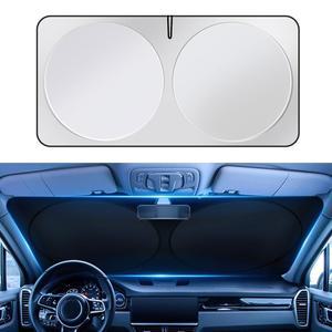 자동차 전면 윈드실드 자외선 차단제, 차량용 여름철 필수 인테리어 액세서리, 접이식 실내용 쿨, 신차 열 차단제