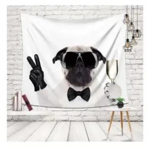 특대 멋진불독 패브릭 포스터 가림막 커튼 가리개 커텐 바란스 가림천 천포스터 가림천