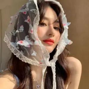 머리 스카프 레이스 헤어랩 두건 머리스카프