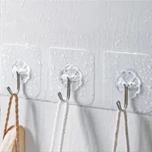 투명 실리콘 후크 접착거울 벽걸이후크 벽부착고리 못없이액자걸기 부착고리 접착식후크