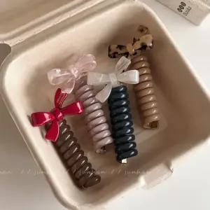 리본전화선머리끈 UMA-0027 예쁜헤어밴드 로우번머리끈 리본머리끈 아기머리끈