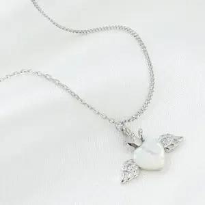 실버 925 자개 엔젤하트 목걸이 은목걸이 패션목걸이 은목걸이 925목걸이 도금목걸이