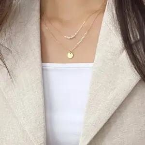 made lavenir) tiny pearl necklace set 실버925 은목걸이 커플목걸이 여성목걸이