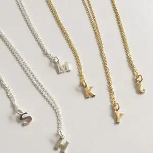 silver925) initial necklace A-Z) 실버925 은목걸이 커플목걸이 여성목걸이