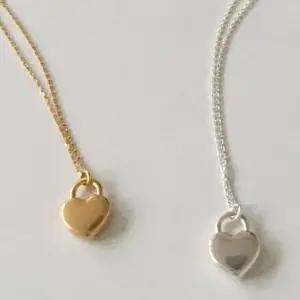 silver925) heart lock necklace 실버925 은목걸이 커플목걸이 여성목걸이