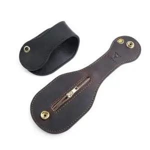 휴대용 소가죽 동전지갑 블랙 1P 벨트걸이 여행 지갑 다용도지갑 스포츠지갑 동전지갑