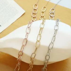 시후주얼리 크리스탈 로프 링크 체인 목걸이 EC151N 고리목걸이 뱅글목걸이 고급목걸이