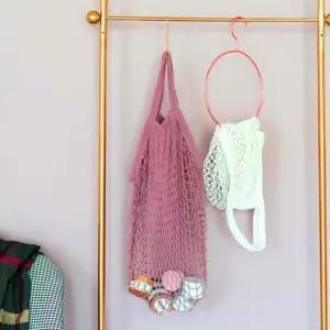 빈티지 다용도 매쉬 컬러풀 너트 그물백 패션 아이템 그물백 망사백 과일가방 야채가방