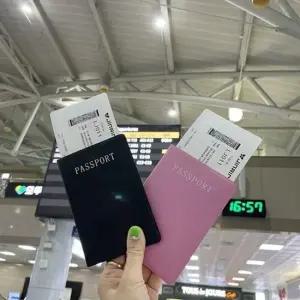 여권케이스 블랙 핑크 보관 수납 티켓 단체 관광 여권 단체 관광 해외