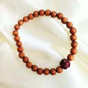 염주 조각 팔찌 복숭아나무 연꽃 6mm 염주팔찌 패션염주 불교염주 보리수염주 나무염주