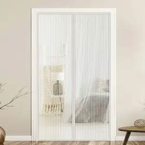 자영업자방충망 가정 사무실 흰색 120x210cm 현관방충망 촘촘한모기장 문방충망 자석방충망