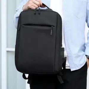 가로 지퍼 무지 베이직 백팩 넉넉한 수납 학생 직장인 중학생책가방 학원가방 USB가방