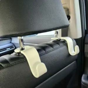 마스크차량걸이 태블릿차량행거 차량용 헤드레스트 등받이 후크 1P 화이트 차량옷걸이