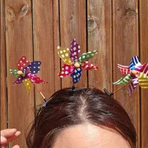 1P 랜덤발송 바람개비 머리핀 헤어핀 축제 행사 축하용품 행사용품 축제용품 집게바람개비