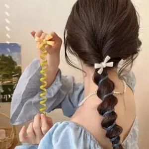 여성 포니테일 전화선 머리끈 큐티리본 1P 헤어끈 포니테일머리끈 전화선머리끈