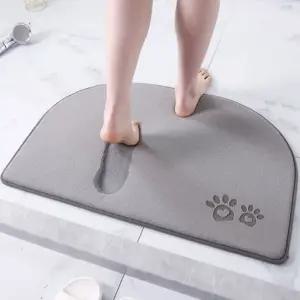 미끄럼방지 현관 발받침대 미끄럼방지 소형 욕실 발매트 엠보싱 나무발판 원목발판