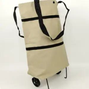 장보기쇼핑카트 휴대용핸드카트 접이식 바퀴 장바구니 베이지 장바구니카트