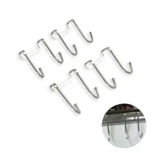 욕실 방수 틈새 S형 도어후크 4개입 흡착판 귀여운후크 모자정리걸이 모자부착형