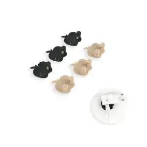 애플 부착식 사무실 사과모양 전원코드 거치대 5개입 흡착판 귀여운후크 모자정리걸이