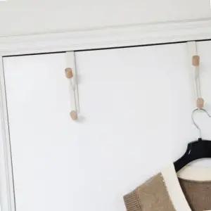 공간활용 가방 외투 원목 도어 후크 행거 원통형 흡착판 귀여운후크 모자정리걸이