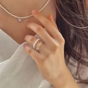 breezy pearl ring set 은반지 커플반지 여성반지 링 ring