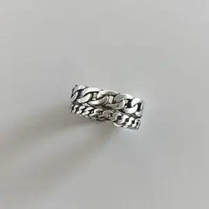 실버반지)이중체인링 링 커플링 여자링 여성반지 여자반지