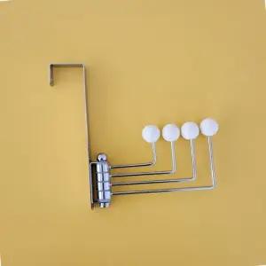 가방 소품 문틈 회전형 옷걸이 행거 도어 후크 4구 흡착판 귀여운후크 모자정리걸이