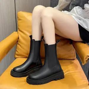 데일리 여성 종아리 기장 기모 안감 트렌디 첼시부츠 여성워커부츠 어글리슈즈 여성장화