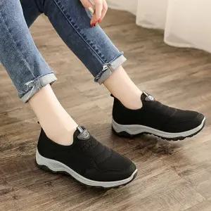 가벼운 캐주얼 여성 슬립온 심플한 데일리 워킹화 여성운동화 플랫슈즈 슬립온 단화